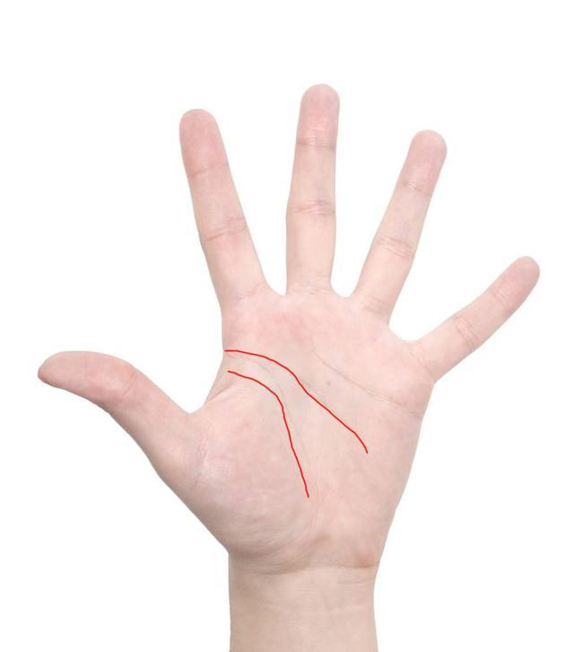 男孩左手智慧线长到手掌边