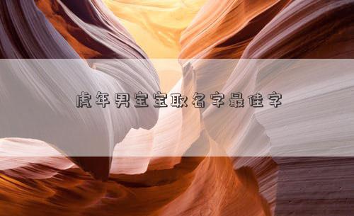 虎年男宝宝取名字最佳字