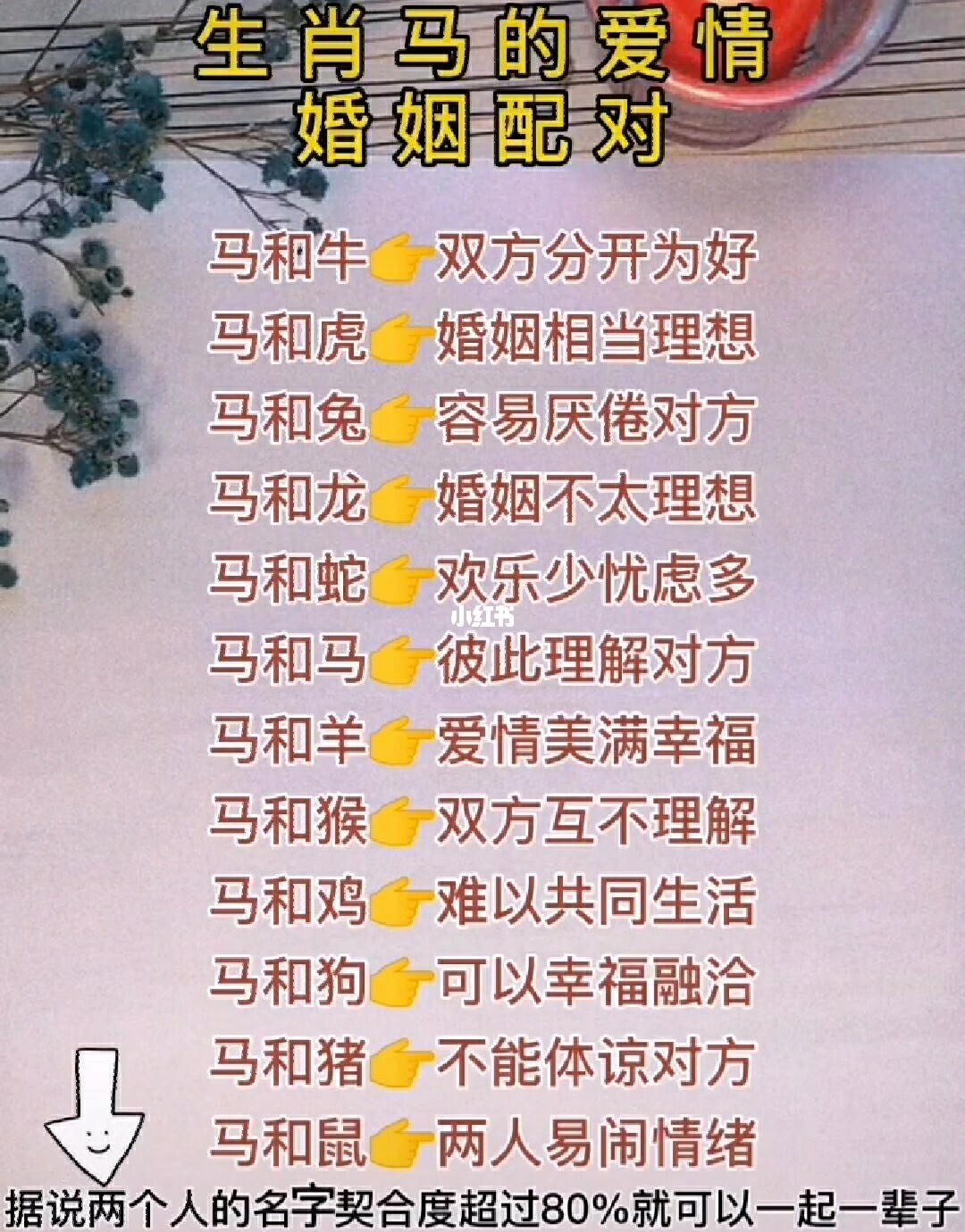 生肖马婚姻配对属相